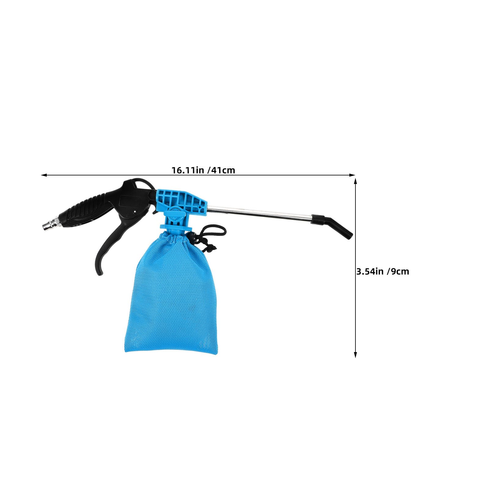 2 Unidades Soplador y Aspirador Industrial Portátil con Potente Succión para Motores de Coche y Máquinas de Coser, Incluye Bolsa de Colección y Boquilla de Extensión