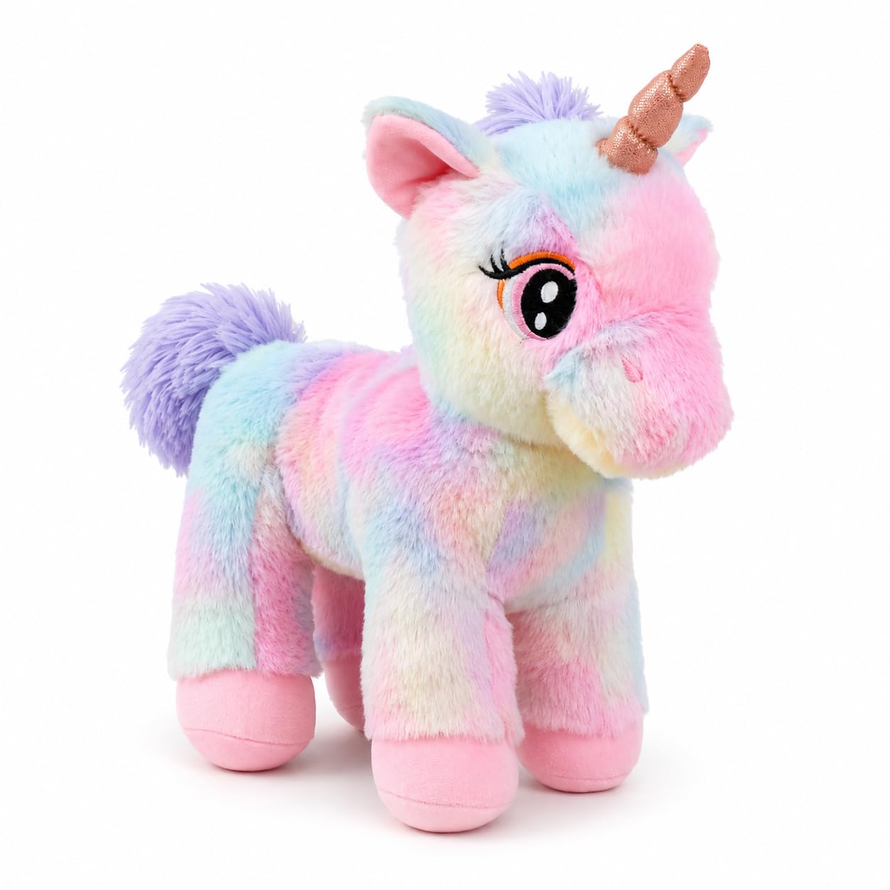 Mirada Enchanting Multicolor Unicorn Soft Toy | Awesome Gift for Girls/Kids | Floppy and Glittery with Sparkling Horn | Soft Stuffed Plush Animal |- 32cm-image-27