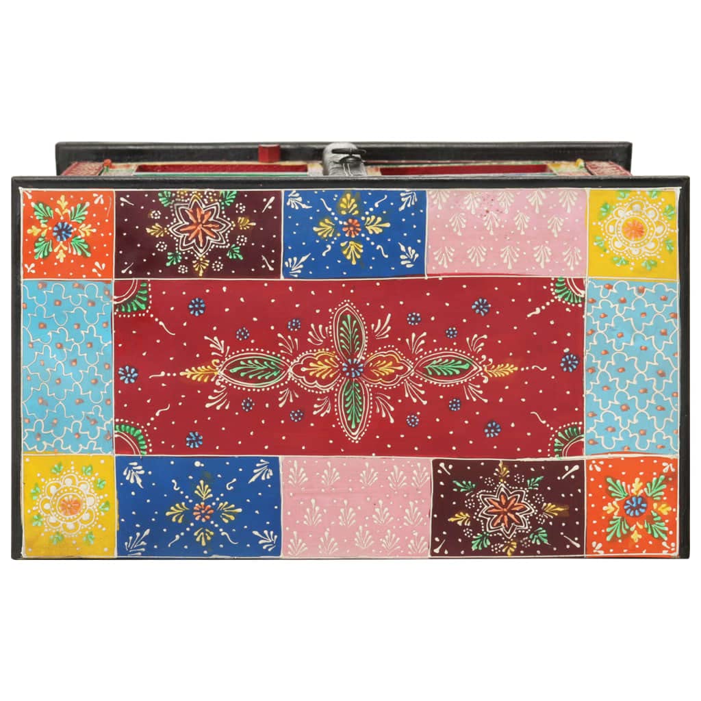 Gecheer Aparador, vintage, pintado a mano con puertas, 53 x 30 x 75 cm, madera maciza mango R117