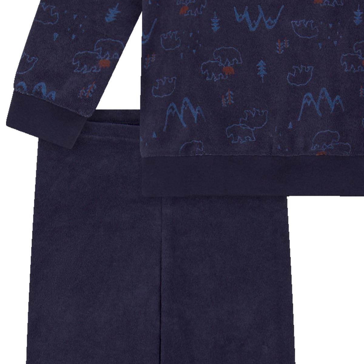 Schiesser Pidżama — zestaw Chłopcy Schiesser Jungen Schlafanzug Set Pyjama Warme Qualitäten Frottee - Fleece - Interlock - Größe 92 Bis 140
