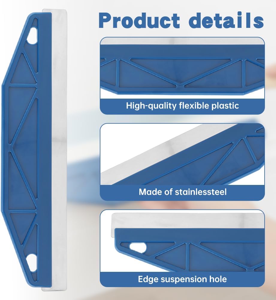 2 Pcs Painter's Trim Guard 12 Inch Paint Shield for Trim, Painting Edger Tool for Walls, Professional Paint Cutting Edge Tool for Precise Trimming, Yellow+Blue