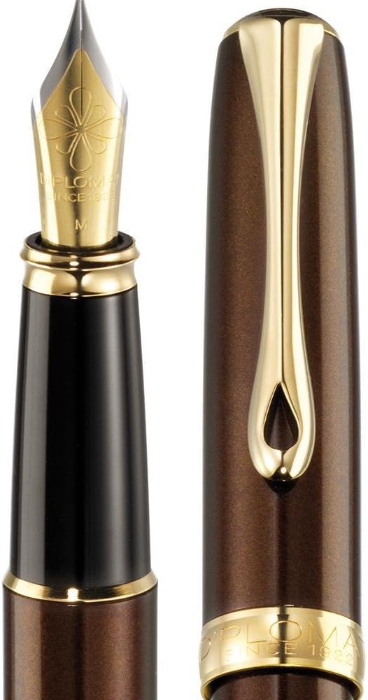 Diplomat Excellence A2 Fountain Pen with Steel Extra Fine Nib - Marrakesh Gold