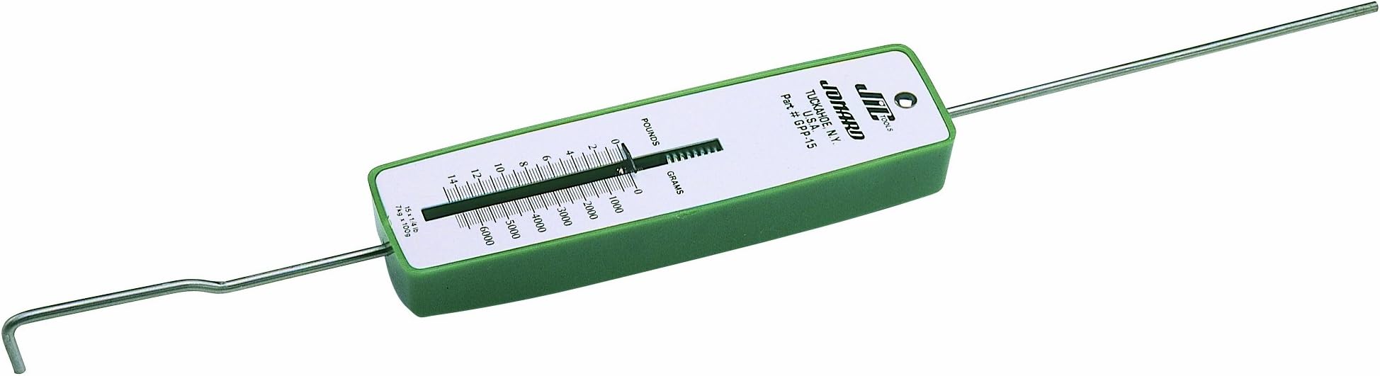 Jonard Tools GPP-15 Polystyrene Push Pull Precision force Gauge, 0-15Lbs, 0-6840 Graduation, - 1 Accuracy