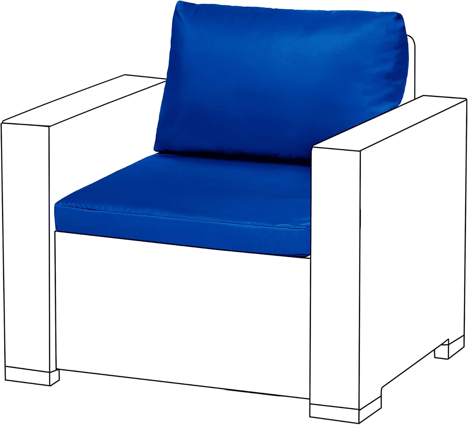 Gardenista Outdoor Seat Cushion Pads for Keter Allibert California