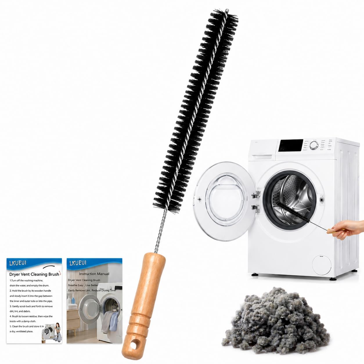 Brosse à peluches sèche-linge de 70 cm pour l'entretien de la buanderie