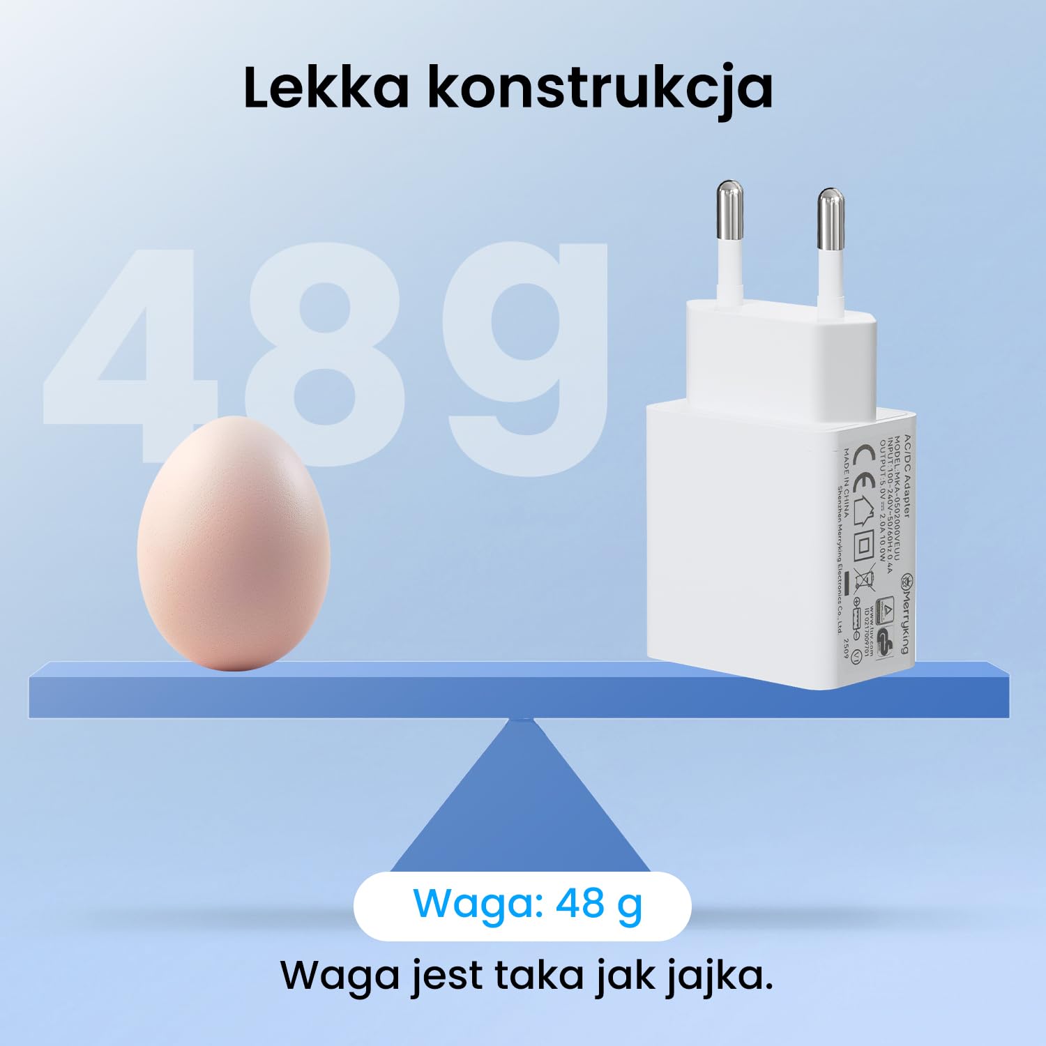 Zestaw 2 sztuk certyfikowanych przez CE ładowarek ściennych USB 5 V 2 A, zasilaczy AC/DC, uniwersalnych wtyczek USB do podróży, przeznaczonych do telefonów, tabletów, głośników Bluetooth, smartwatchy