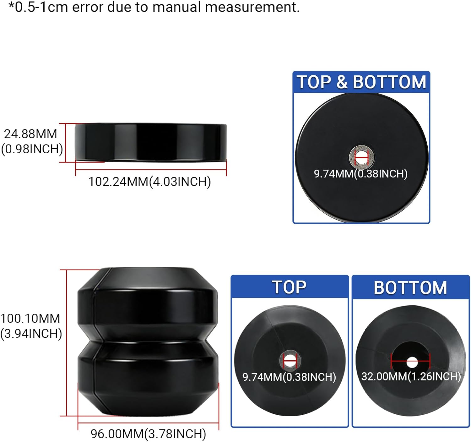 Rear Suspension Enhancement System Compatible with Ford F150 2WD and 4WD 2015-2024, Rear Helper Spring Kit with Bump Stops Replaces FR1504E