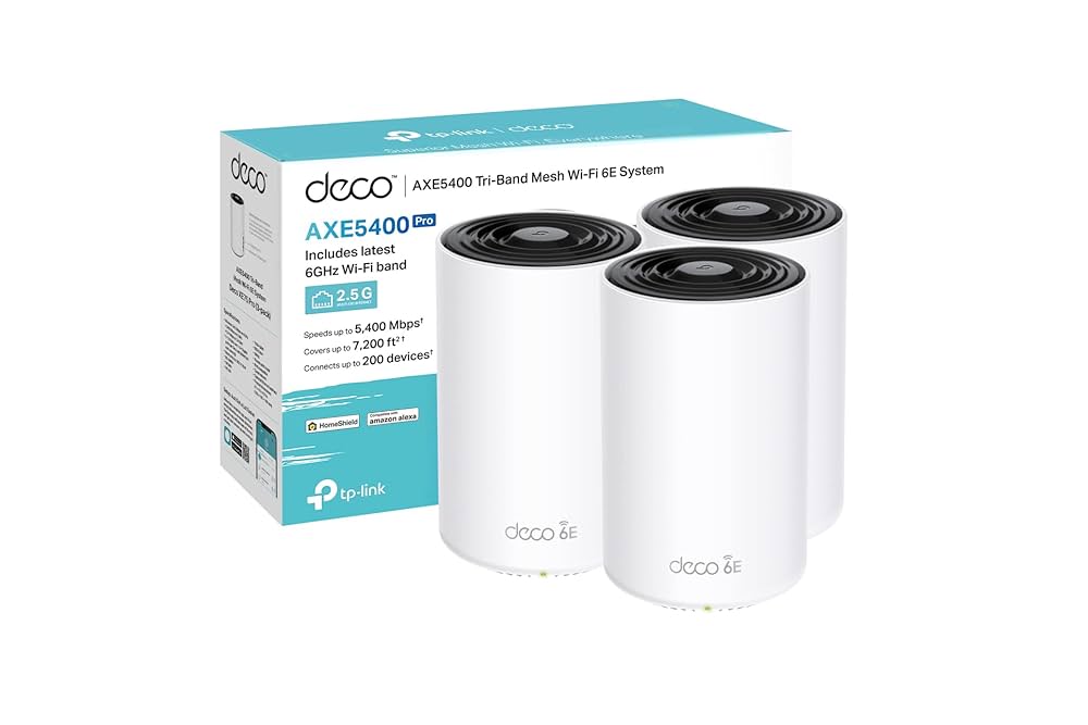 TP-Link WiFi 6E Deco XE75/A ルーター 3ユニット Deco XE75 | AXE5400 トライバンド メッシュWi-Fi 6Eシステム
