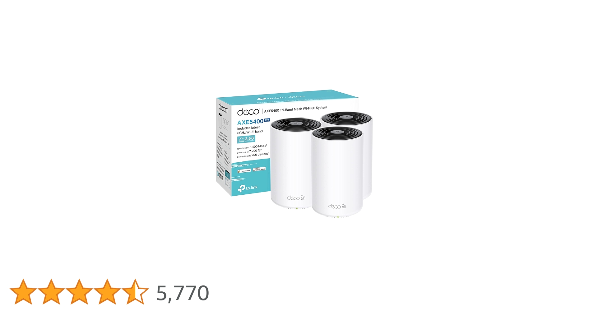 TP-Link Deco XE75 Pro AXE5400 Whole Home Tri-Band Mesh Wi-Fi 6E