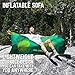 Chillbo Shwaggins Inflatable Couch – Cool Inflatable Chair. Upgrade Your Camping Accessories. Easy Setup is Perfect for Hiking Gear, Beach Chair and Music Festivals. (A Green Leaf)