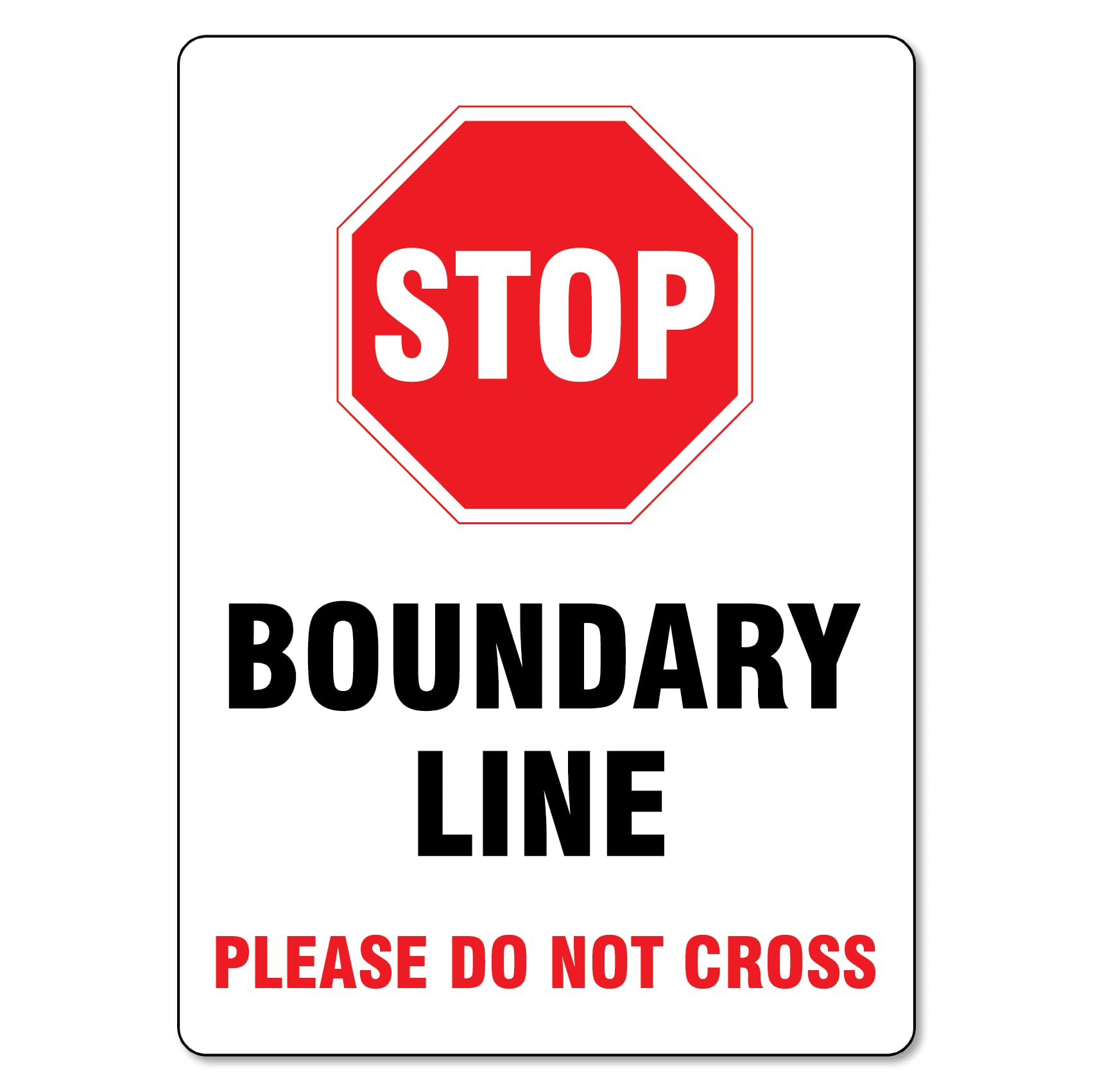 Territory Boundary Forbidden Crossing Metal Boundary Warning Sign Site Partition 12x8 Inch