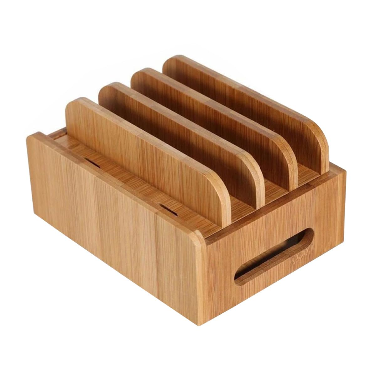 Uonlytech Supporto per Telefono di Ricarica Stabile in Legno con di Ricarica USB e Organizzatore da Tavolo Multifunzione per Cellulari e Tablet, per Scrivania Ordinata