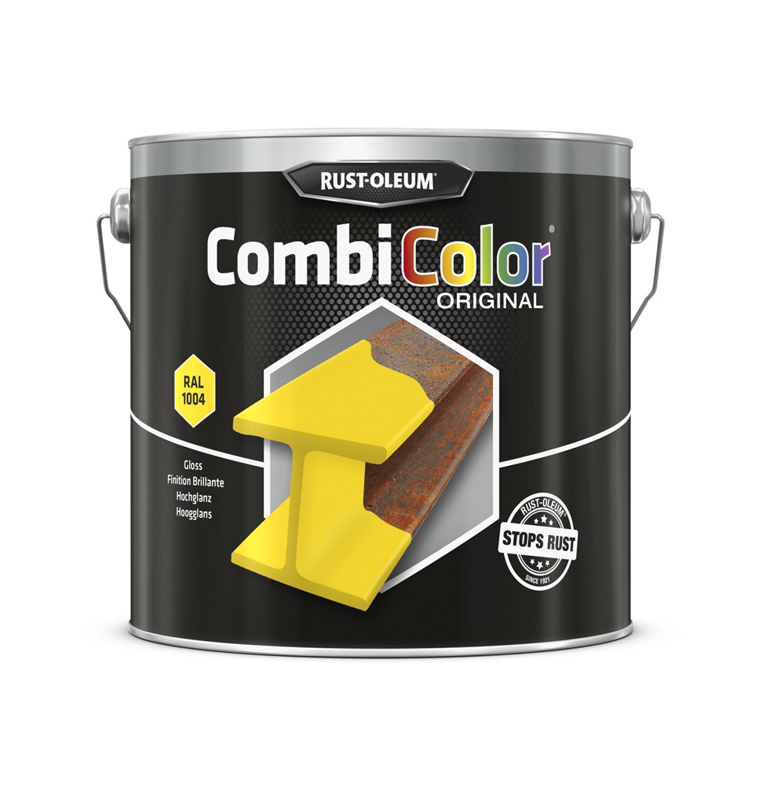 RUST-OLEUM 7349.2.5 Combicolor Original, Superior Metal Protection, Direct To Rust, Golden yellow -RAL 1004