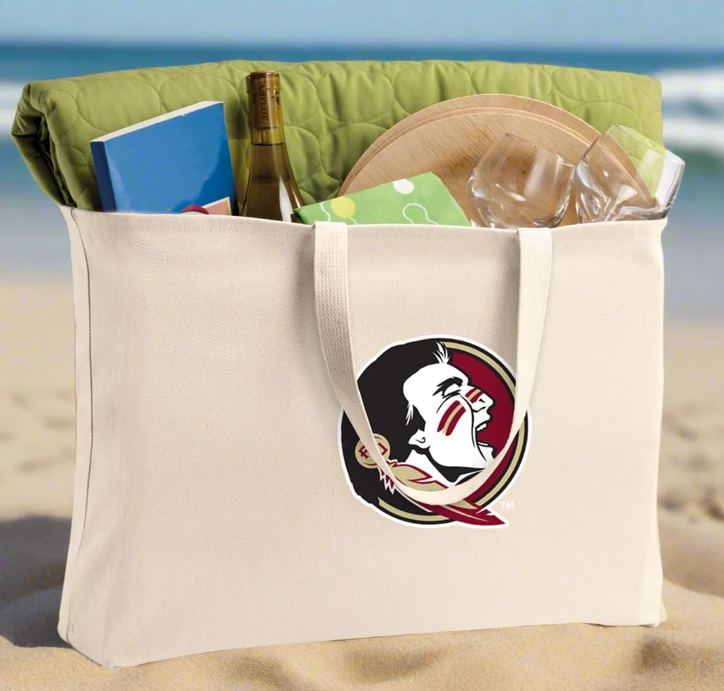 Broad Bay JUMBO Florida State Tote Bag or Large Canvas FSU Shopping Bag