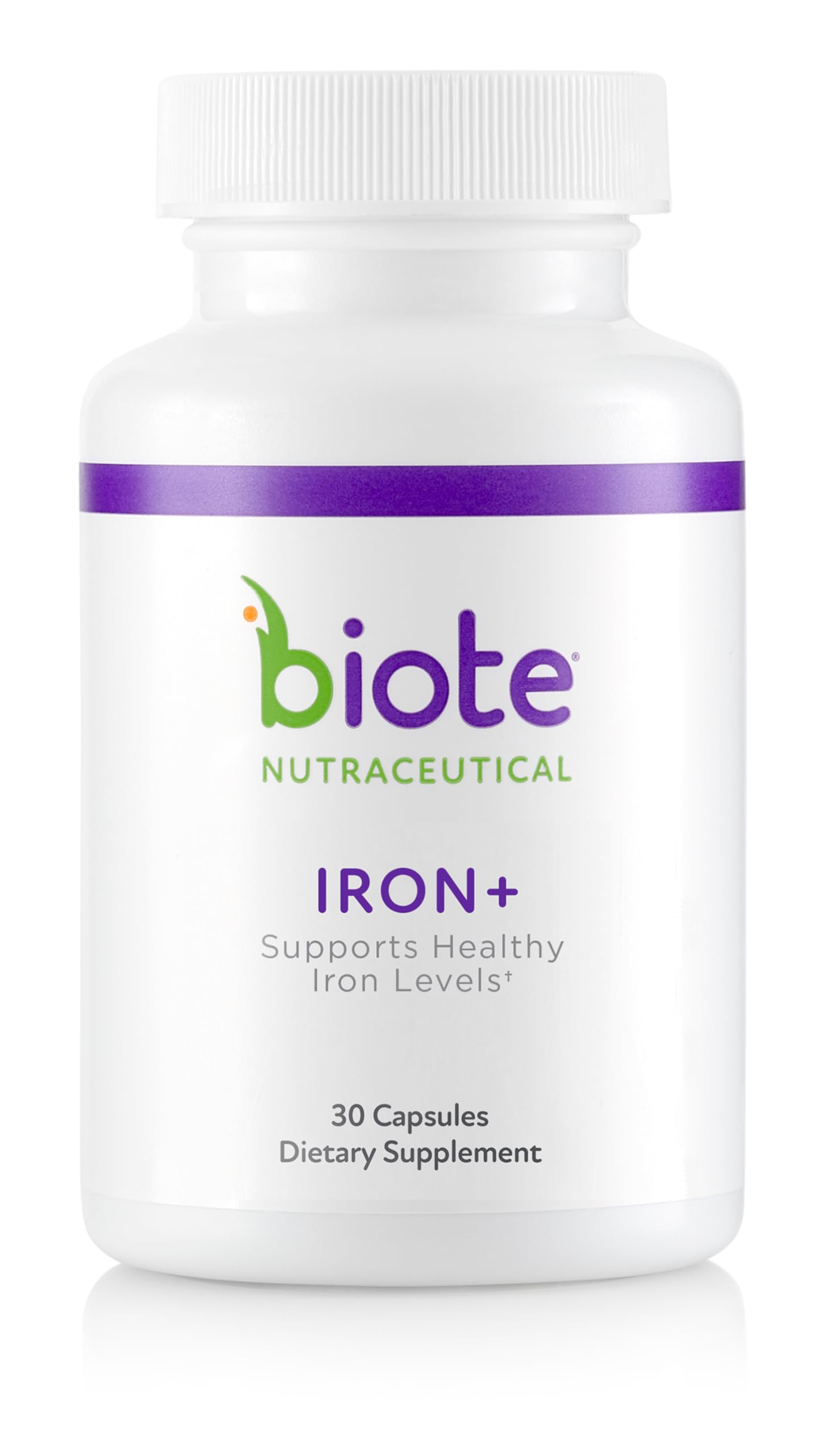 Biote Nutraceuticals - Iron+ - Supports Healthy Iron Levels - (30 Capsules)