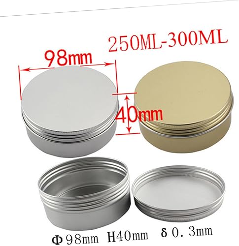 Miniatura 2 de EXCEART Caja de 2 piezas de muestras cosméticas latas de tornillo redondo de hojalata de almacenamiento Tornillo de estaño Latas de metal Tarros de