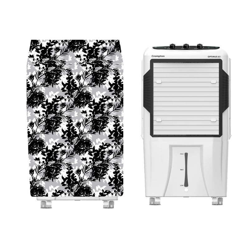 Image of Cooler Cover Compatible For Crompton Optimus 65 Litres Desert Air Cooler Waterproof, Dustproof, Size(LXBXH) 74.9 X 50.8 X 117 Cm, Black.