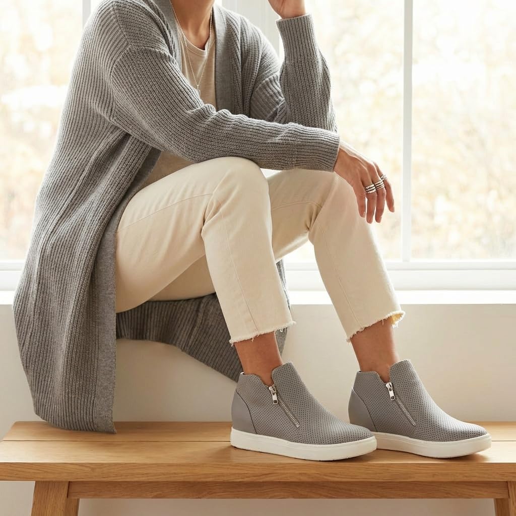 CUSHIONAIRE Women's Hart Hidden Wedge Sneaker +Wide Width Available - Image 9