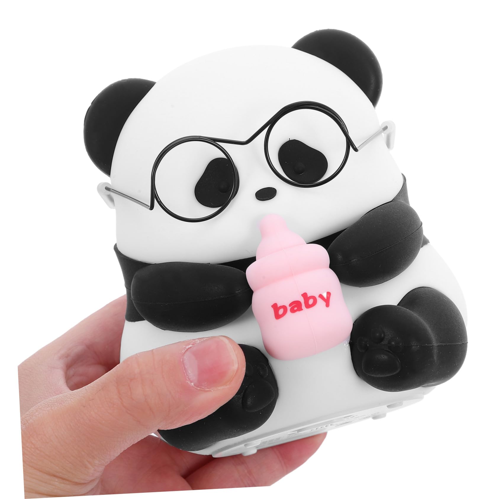 Operitacx Lámpara Nocturna Recargable de Silicona con Forma de Panda Luz Luz LED para Dormitorio Infantil y Habitación de Bebés