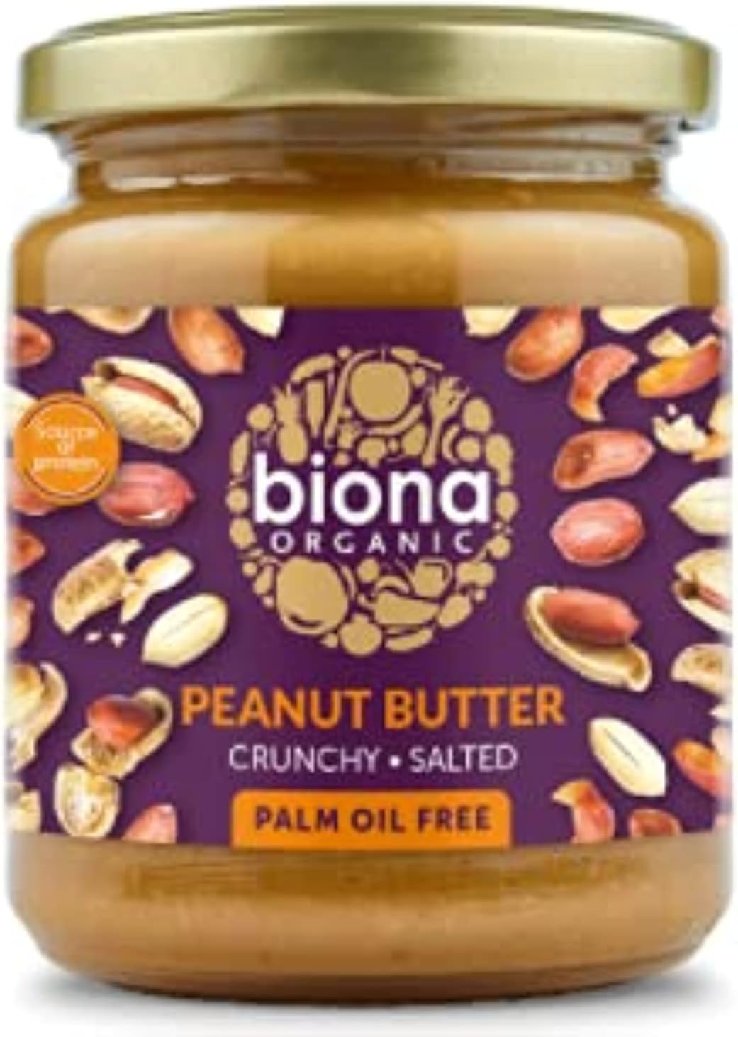 Biona Organic Peanut Butter Crunchy Salted 250g