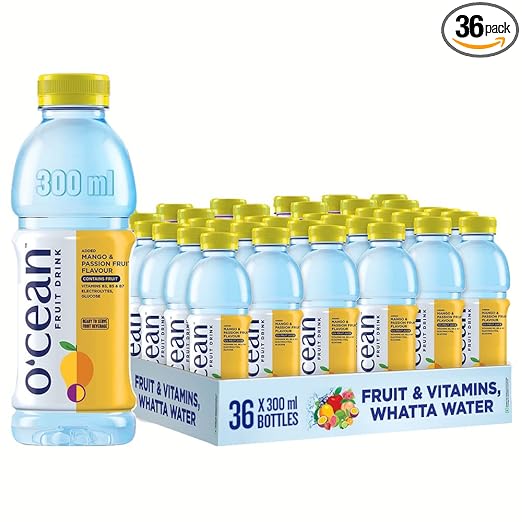 Ocean Fruit Water - Mango Passion 300MLenriched with vitamins & glucose| Pack of 36