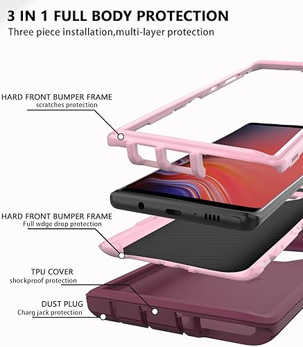 Miniatura 9 de Funda para Samsung Galaxy Note 9, a prueba de caídas, a prueba de golpes, resistente, funda protectora para Samsung Note 9, 6.4 pulgadas (azul