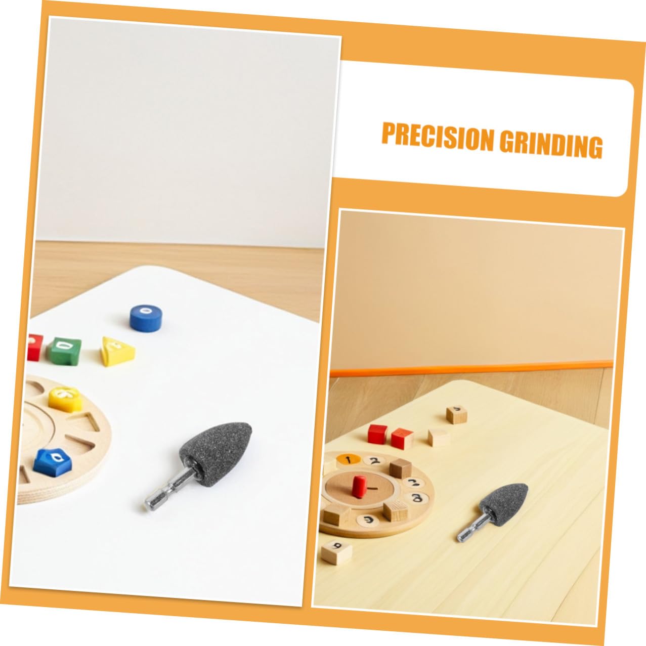 10pcs Conical Grinding Stone for Rotary Tools Hex Shank 25mm