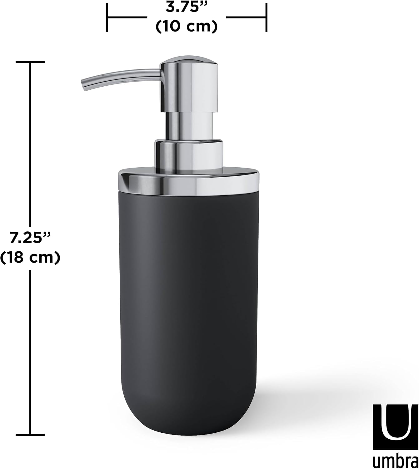 Umbra Junip Soap Pump Dispenser, Black/Chrome