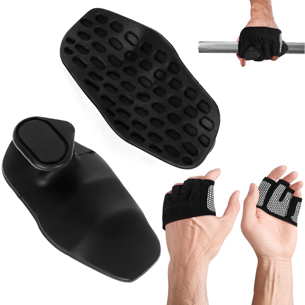 KISPATTI Gym Grips Gloves Kit for Weight Lifting,Anti-slip Grips Gloves for Workout Pull up,Gym Accessories for Men Women