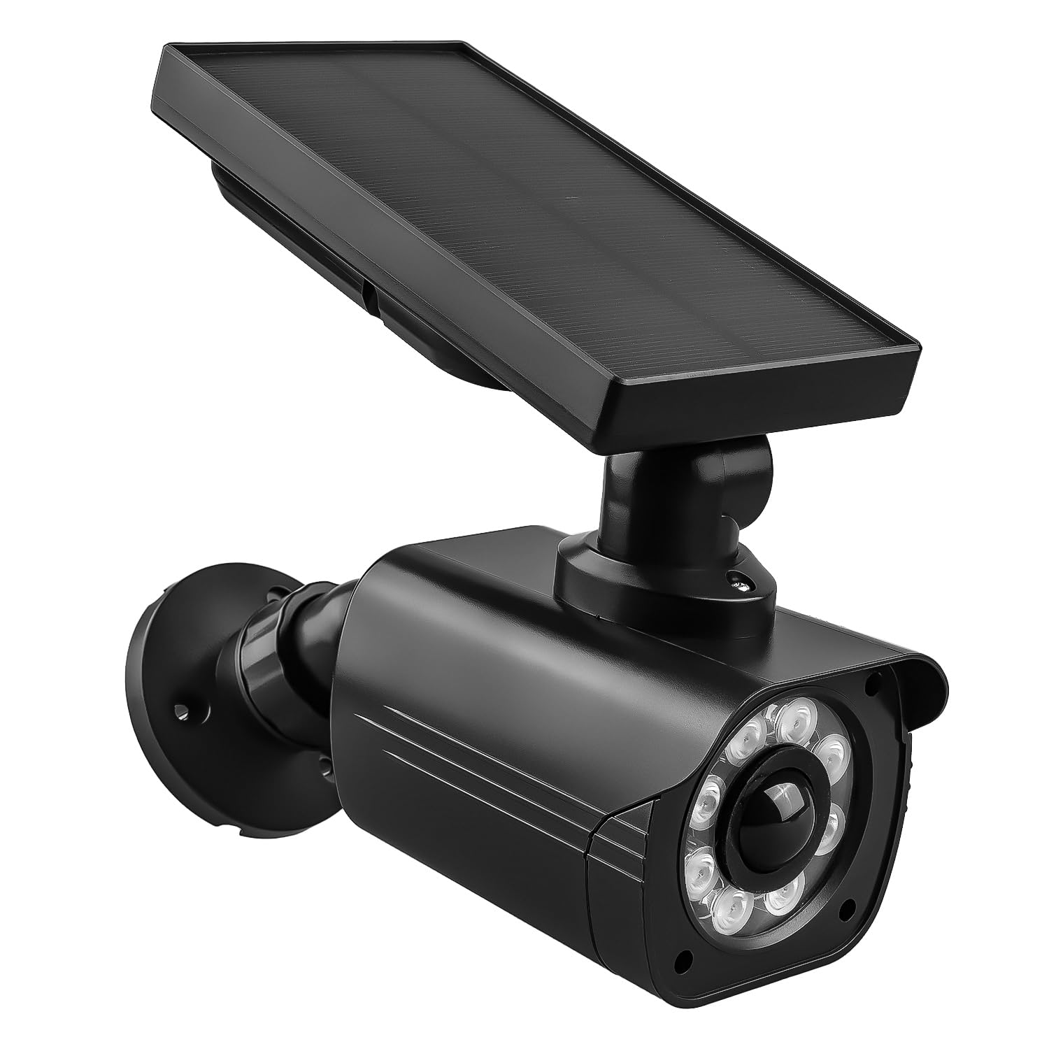 Maclean Fotocamera solare imitazione con sensore, illuminazione a LED e
