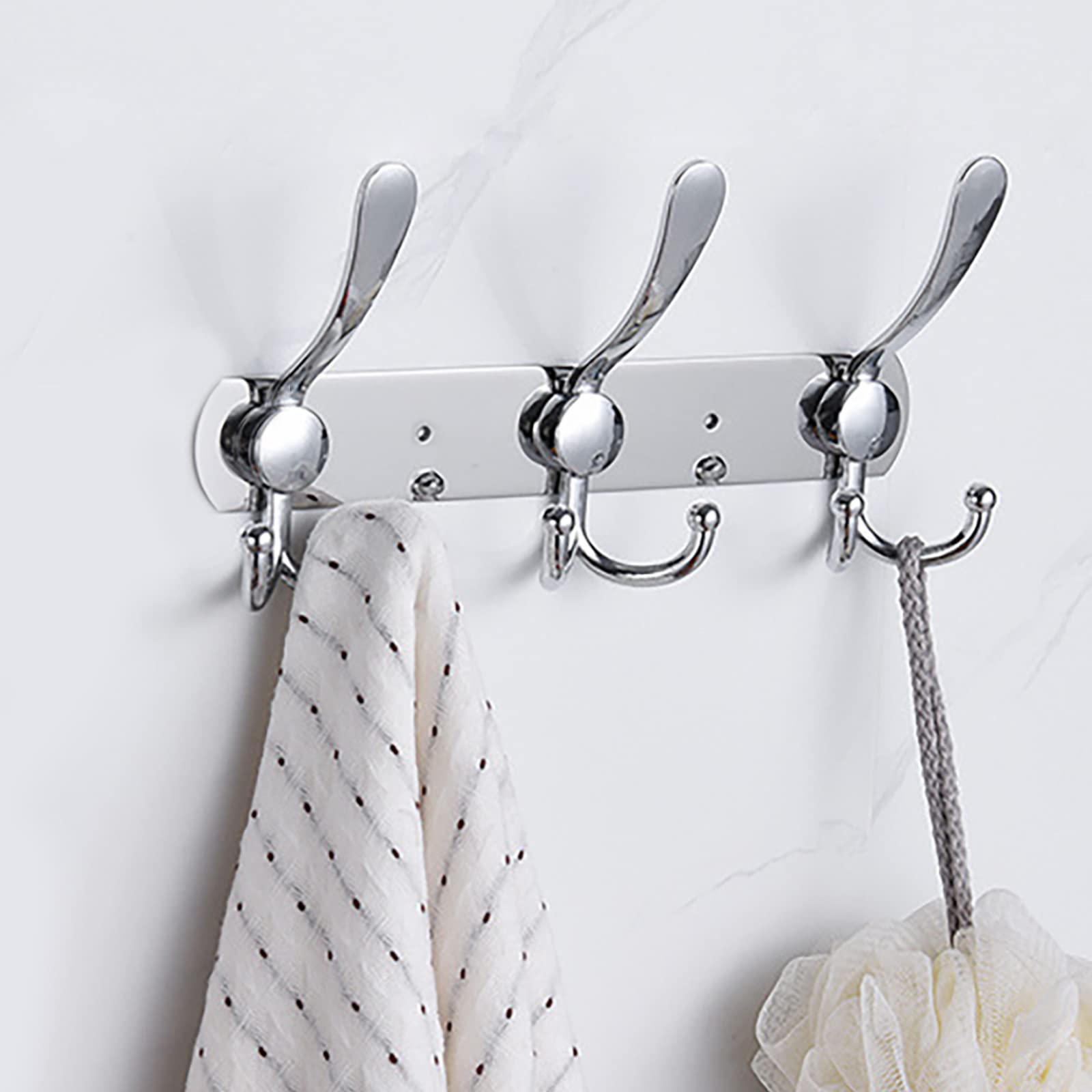 Appendiabiti Da Parete Con 15 Ganci - Acciaio Inox Nero, Per Cappotti, Asciugamani, Borse - Foto 3