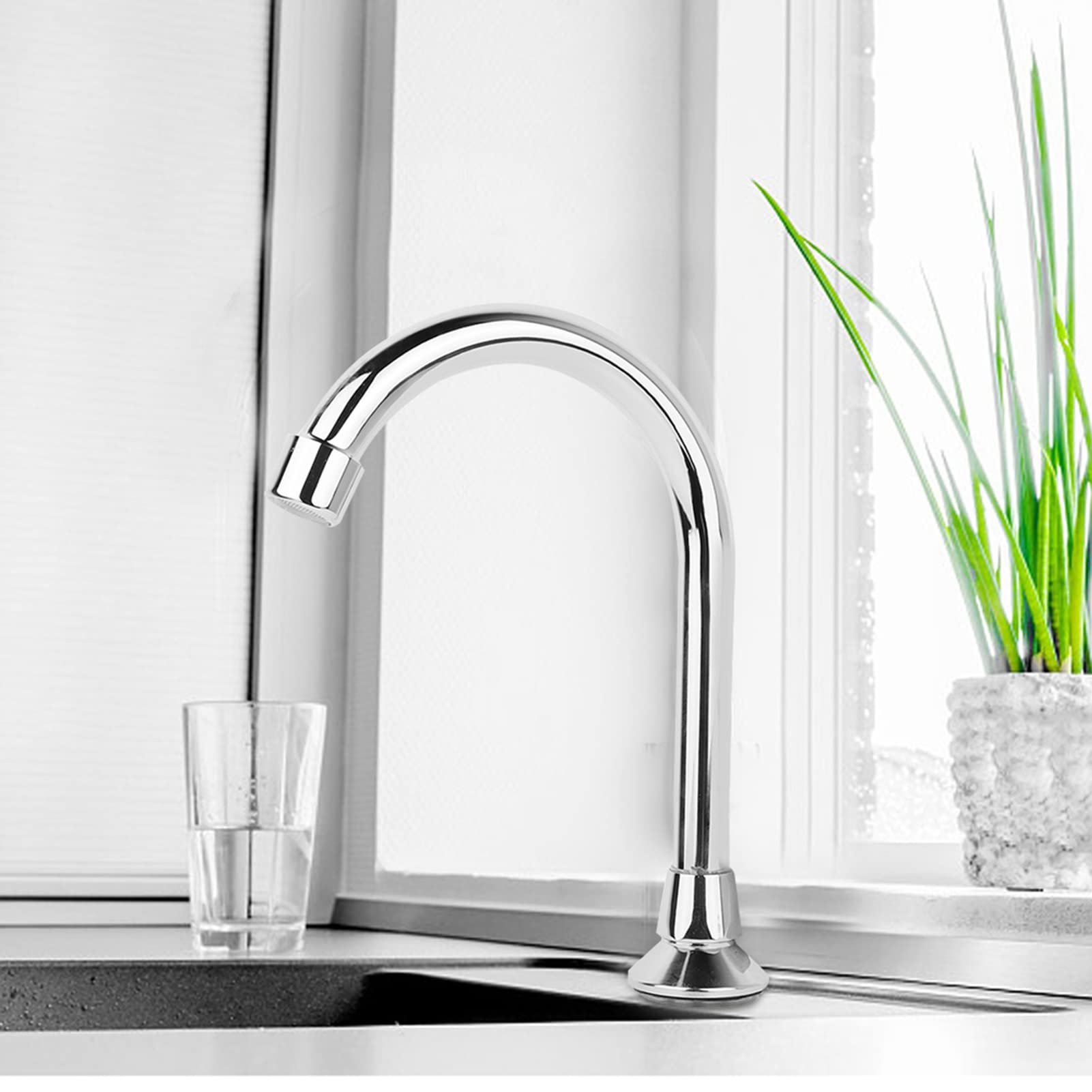 Grifo para lavabo, 30 x 13 x 8 pulgadas, G1, 2 baños, lavabo de laboratorio, grifo de pedal de cobre caliente y frío