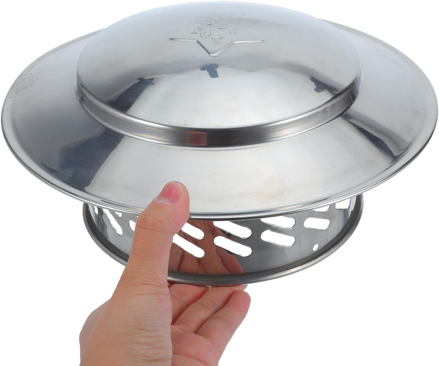 Cone Top Chimney Cap - 6 Inch Round Stainless Steel Fireplace Exhaust Vent Cover - Rainproof Roof Pipe Cap Roof, Wood Stove Pipe Cover for Home Kitchen