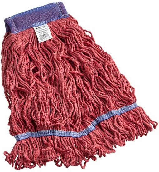 Pro Red Rayon Blend Looped End Mop Head, 32 oz, 5 Inch Headband, 12/Case