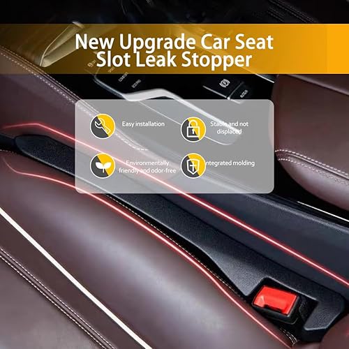 Miniatura 8 de Aohcae Paquete de 2 rellenos de espacio para asiento de automóvil, tapón universal para asiento de automóvil para llenar el espacio entre el asiento