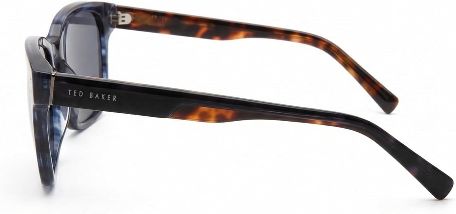Ted Baker TMS213 Men's Polarized Rectangular Sunglasses, UV400 Protection, 56 mm