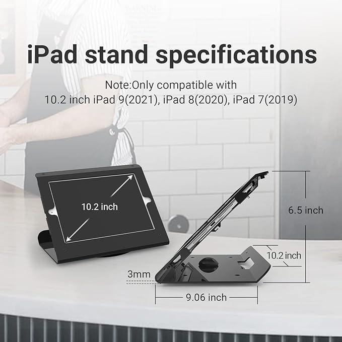 Soporte de Tablet de Escritorio Pinikox Negro Metálico miniatura 6
