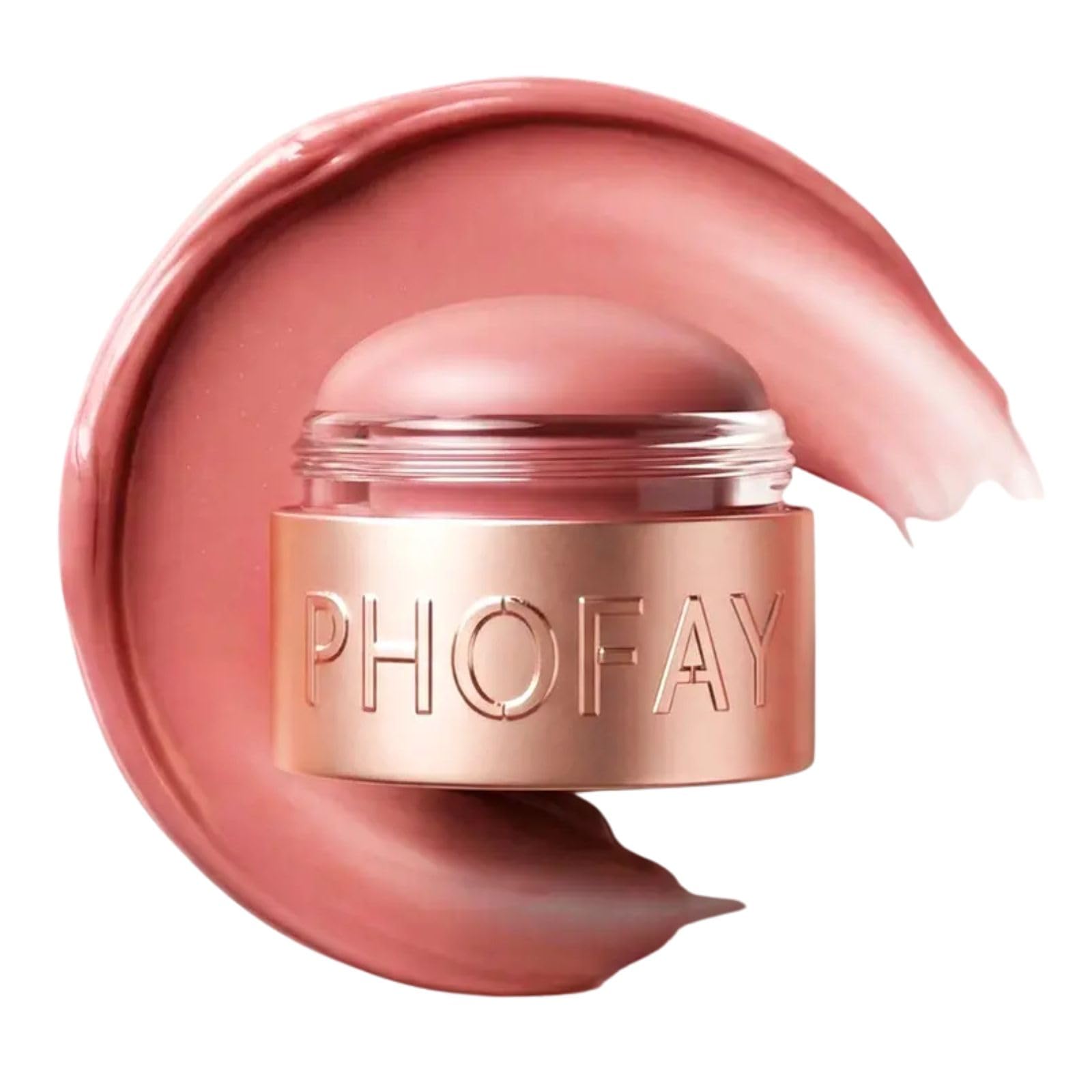 PHOFAY 3-in-1 Mousse Blush Cream & Lipstick Gloss-Soft Silky Creamy Texture 02#