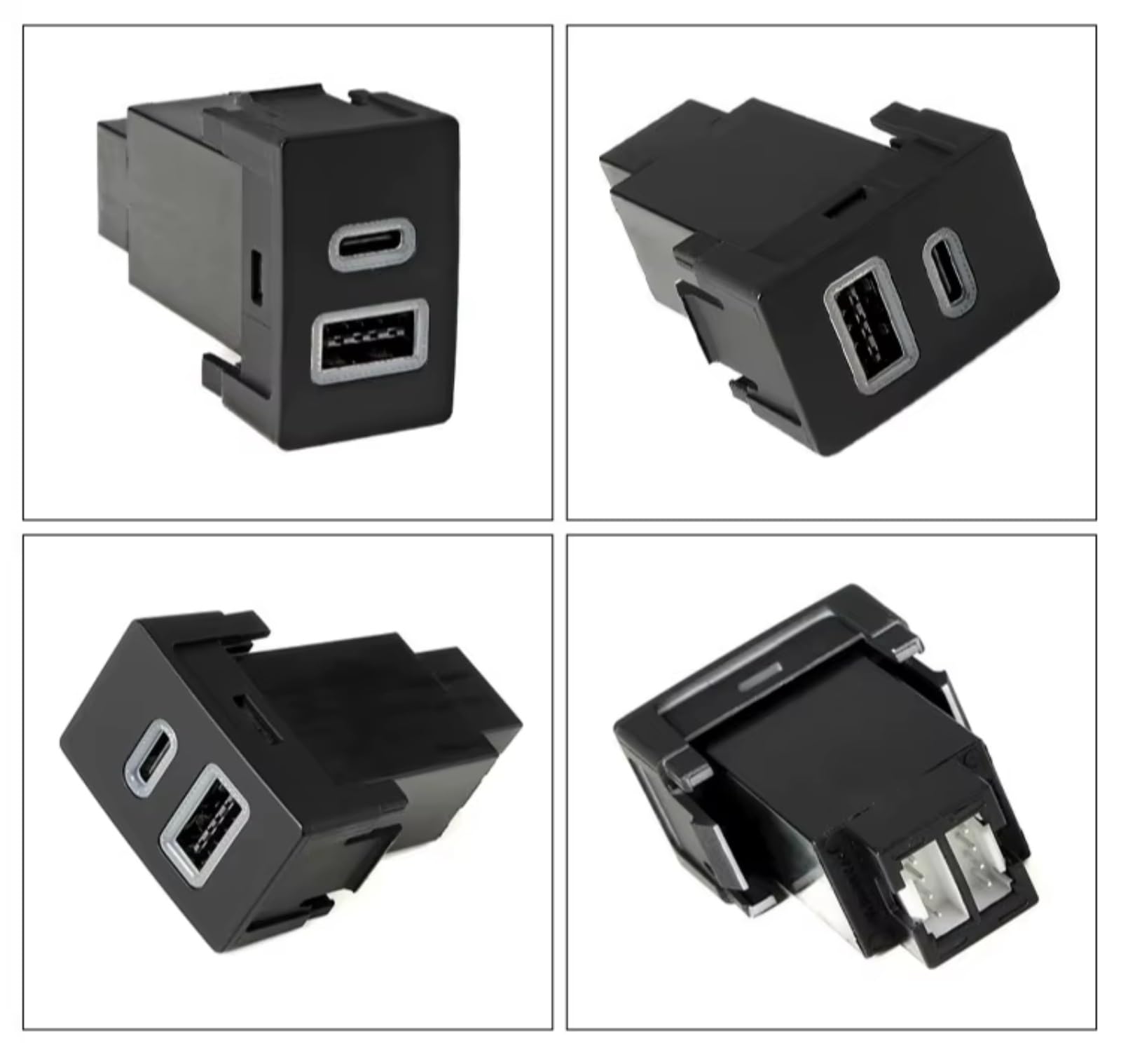 Consola Central Con Puerto USB Compatible Con Crv Para Breeze Para Urv 12V QC3.0 Para Cargador Coche Dual Para Adaptador Carga Teléfono TIPO C Con Cable Puerto USB Coche