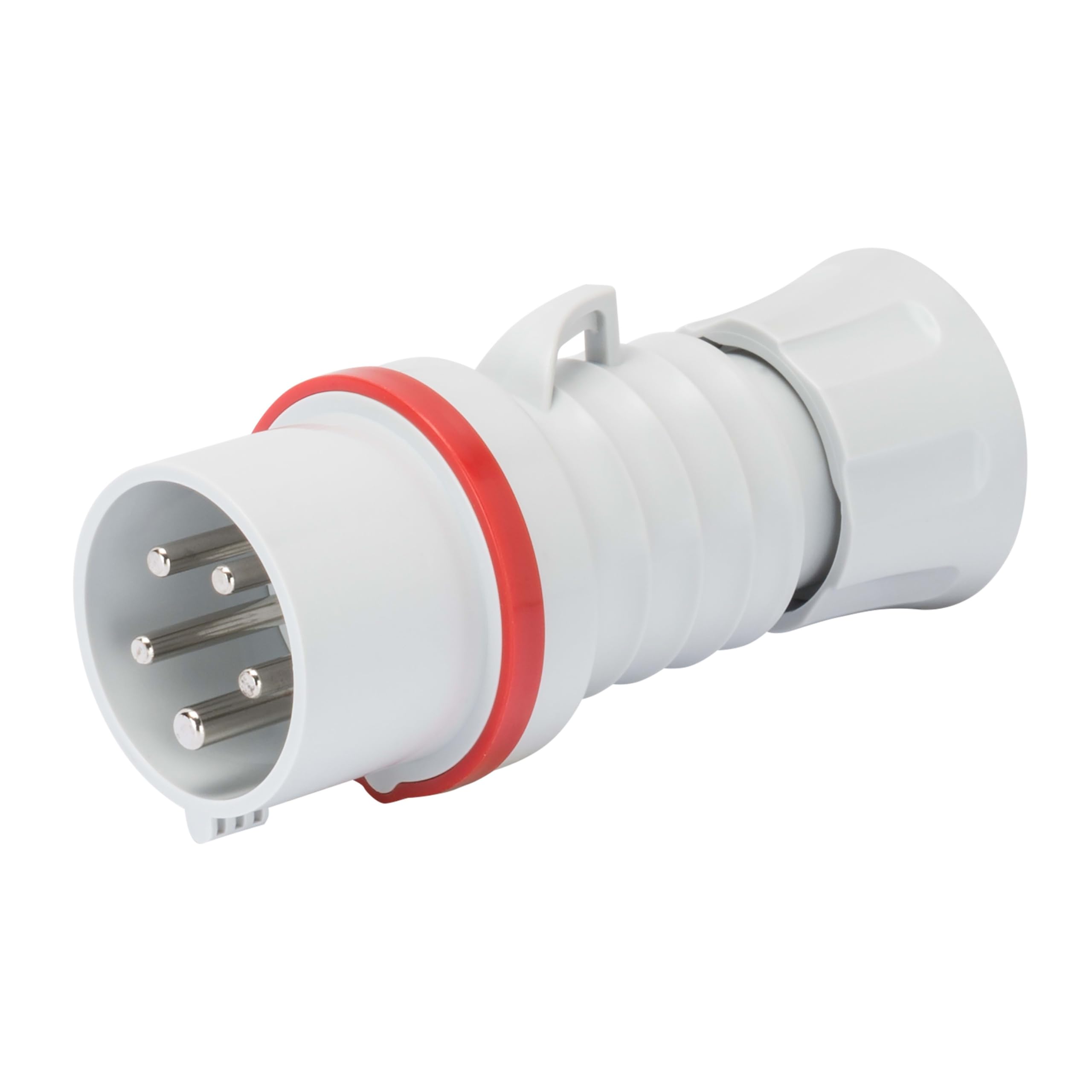 Gewiss GW60009H Low Voltage Screw Wiring Straight Plug, High Performance, IP44/IP54, 6 Reference, 3P+N+E Pole, 380V-415V, 16 A, 50 Hz/60 Hz, Red