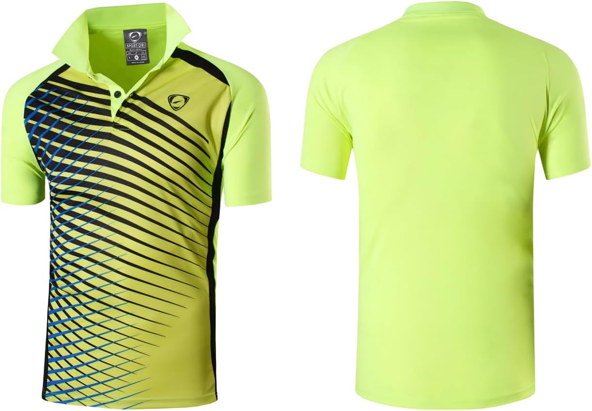 jeansian 5 Pack Mens Polo Tee Shirts Short Sleeve Golf T Shirt Performance Tennis Bowling Picklball LSL195