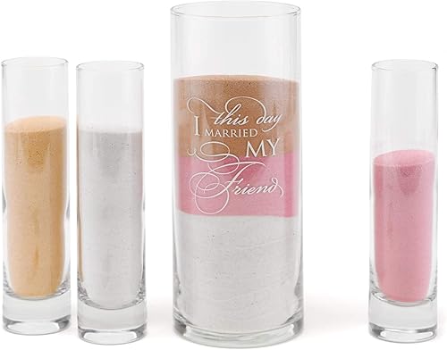 Miniatura 6 de Accesorios de boda, Live and Love Juego de ceremonia de arena de 4 piezas (11186)