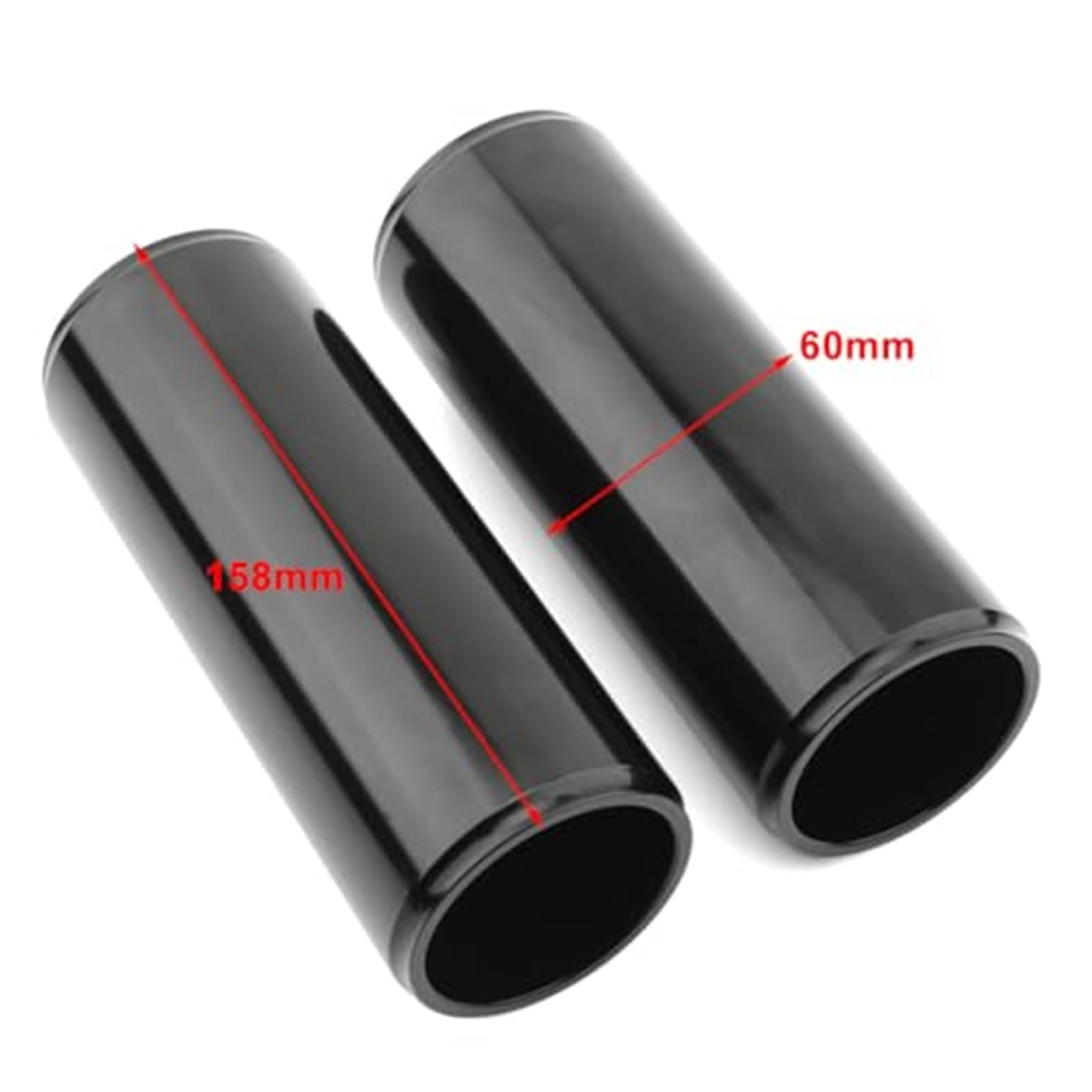 158mm Aluminiowa Przednia Górna, Osłona Suwaka Rury Widelca Amortyzatora Amortyzatora Czarny, do Harleya, DAVIDSON Street Bob 18-24 Motocykl Osłona przeciwpyłowa przedniego widelca