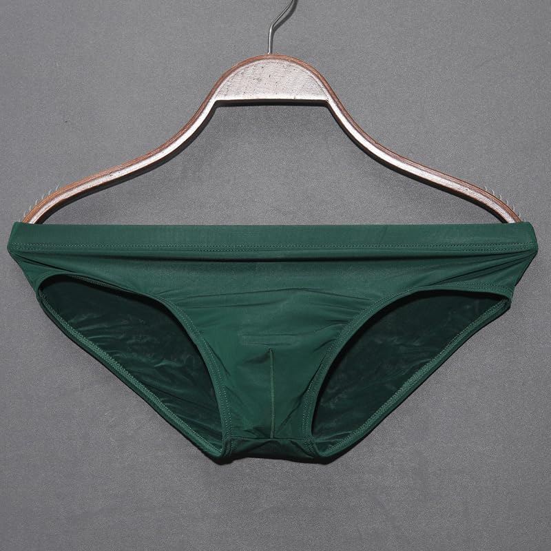 Men's Underwear Briefs Light Ultra Thin Ice Silk Transparent Boxer Briefs Low Waisted Sexy U-Convex Underpants2