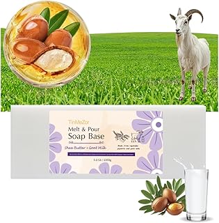 5.2 lbs Organic Shea Butter and Goat Milk Soap Base Glycerin Bars to Make Homemade for Soap Making