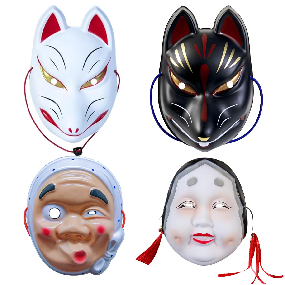 Festival Spirit Mask Set—Fox, Hyotoko & Okame