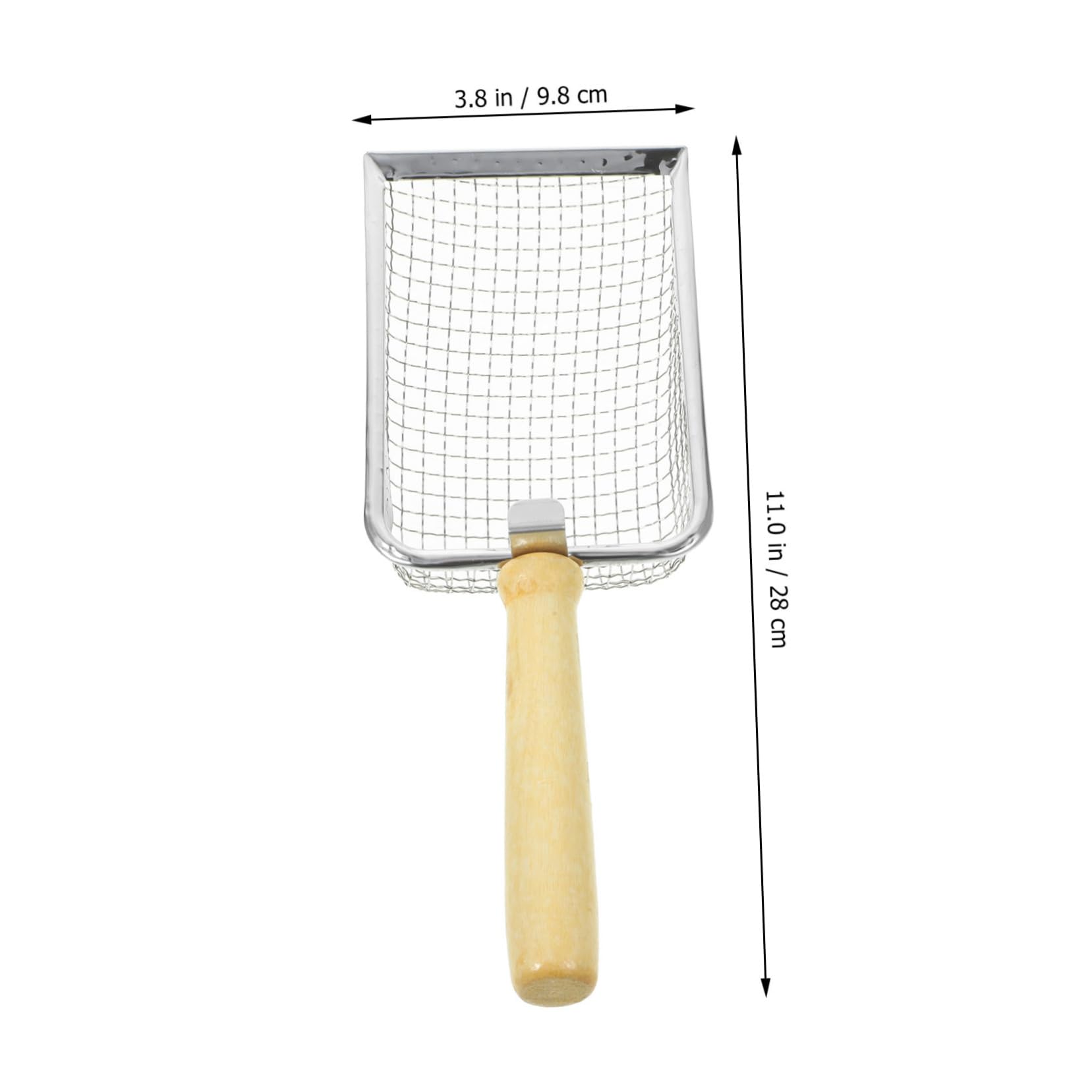 Pala para Arena de Gato, con Malla for una Limpieza eficiente de los desechos Reptiles Mango Madera Duradero for Cajas Arena for Gatos y