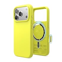 elago Cover Magnetica in Silicone Liquido per iPhone 17 Pro (6,3″) – Compatibile con MagSafe, Antiurto, Sottile, Finitura Soft-Touch (Giallo Neon)