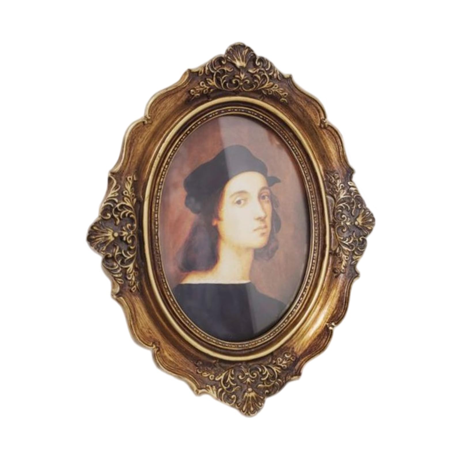 carotoe Retro Picture Frame, Decorative Photo Frame Antique Ornate Picture Home Decors, Old Fashioned Photo Gallery Art Antique Ornate