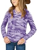 simtuor Girls Camouflage Long Sleeve Shirts V Neck Criss Cross Tops Kids Casual Loose Soft Blouse T-Shirt 4-15 Years